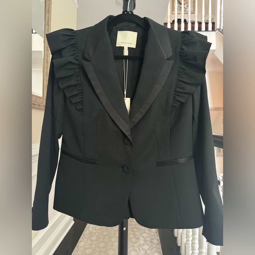 NEW WITH TAGS Rebbeca Taylor Black Blazer